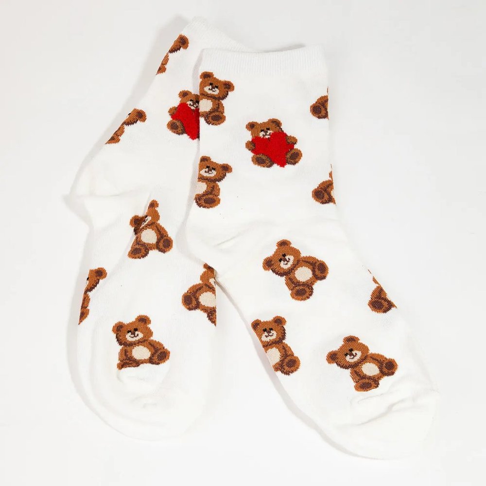Teddy Bear Print Socks